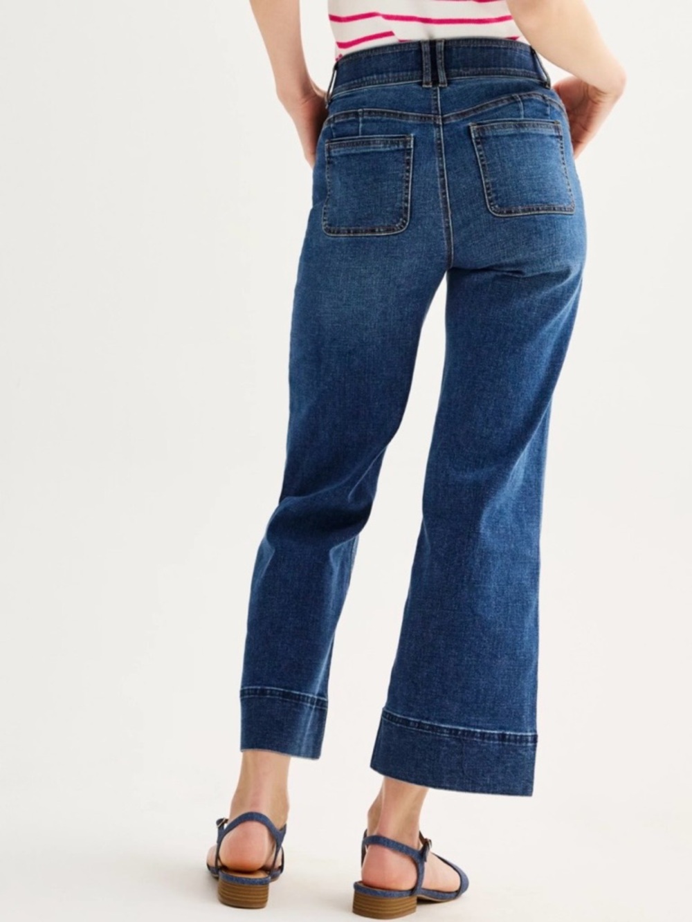Draper James Women's High Rise Wide Leg Jeans Size 14 - Picture 2 of 10